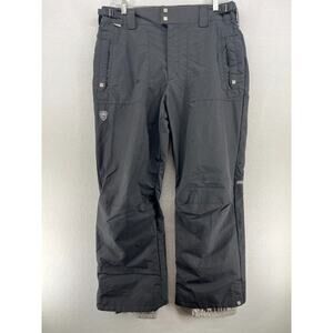 COLUMBIA Snow Pants Mens L Convert Boardwear Base TRX Ski Snowboard Nylon Gray